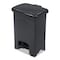Safco 4 gal Rectangular Step-On Can, Black, Top Door, Plastic, 12.25 in 9710BL - alternate 1